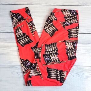 LulaRoe Tween 4th of July print legging Women's Size S